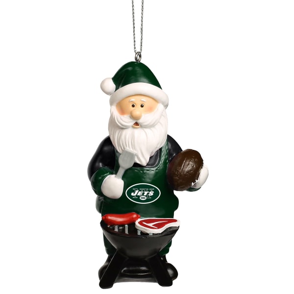 NEW YORK JETS Grilling Santa Ornament