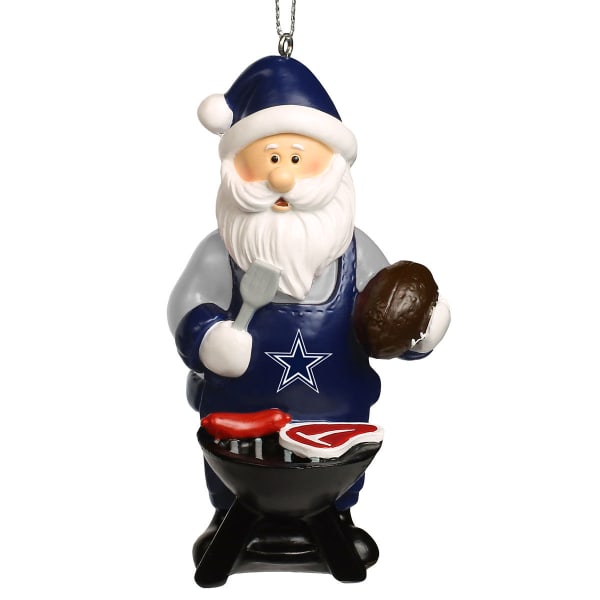 DALLAS COWBOYS Grilling Santa Ornament