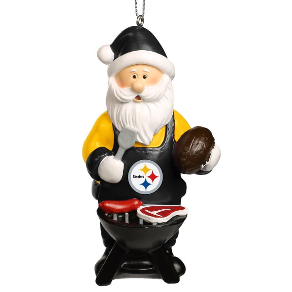 PITTSBURGH STEELERS Grilling Santa Ornament