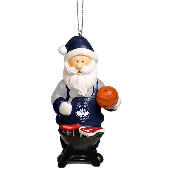 UCONN Grilling Santa Ornament