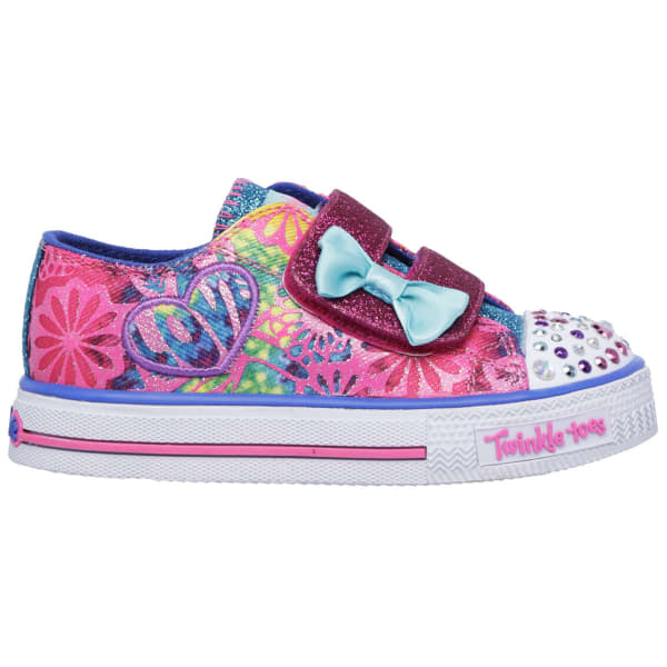 SKECHERS Girls' Twinkle Toes: Shuffles- Baby Love Sneakers