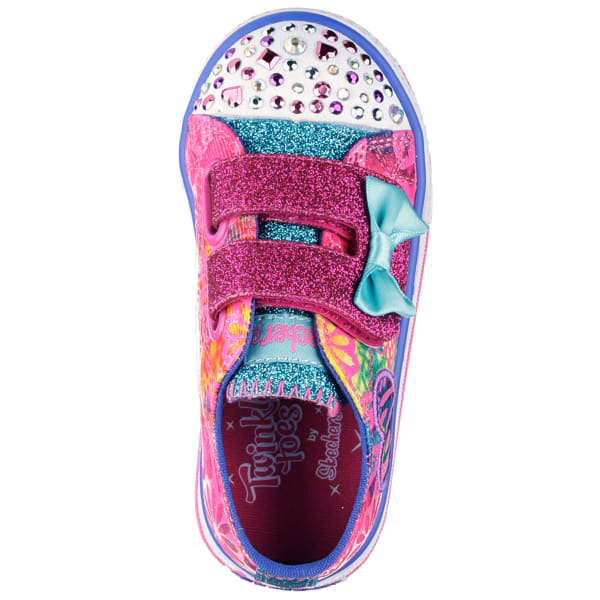 SKECHERS Girls' Twinkle Toes: Shuffles- Baby Love Sneakers