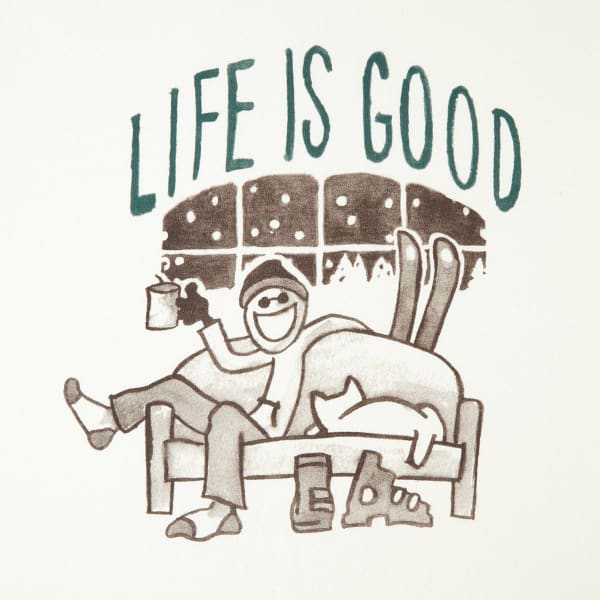 LIFE IS GOOD Men's Apres Ski Painted Long-Sleeve Crusher Tee