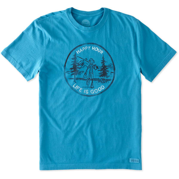 LIFE IS GOOD Men's Happy Hour Fishing Short Sleeve Crusher Tee