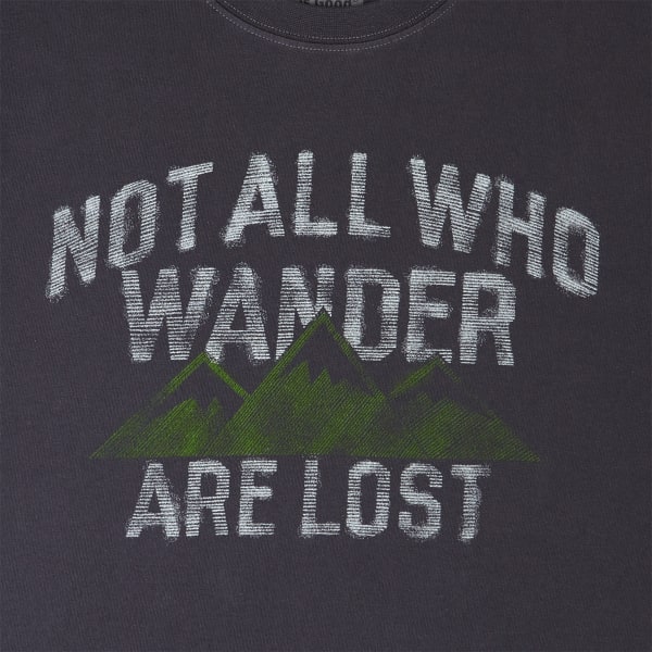 LIFE IS GOOD Men's Not All Who Wander Are Lost Short Sleeve Crusher Tee