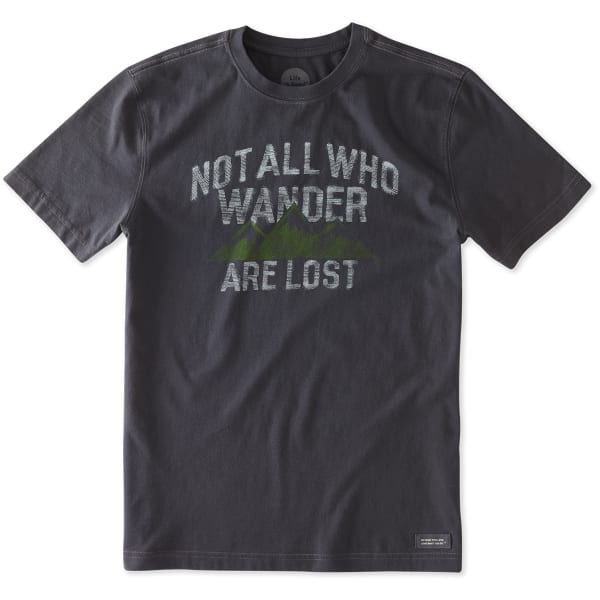 LIFE IS GOOD Men's Not All Who Wander Are Lost Short Sleeve Crusher Tee