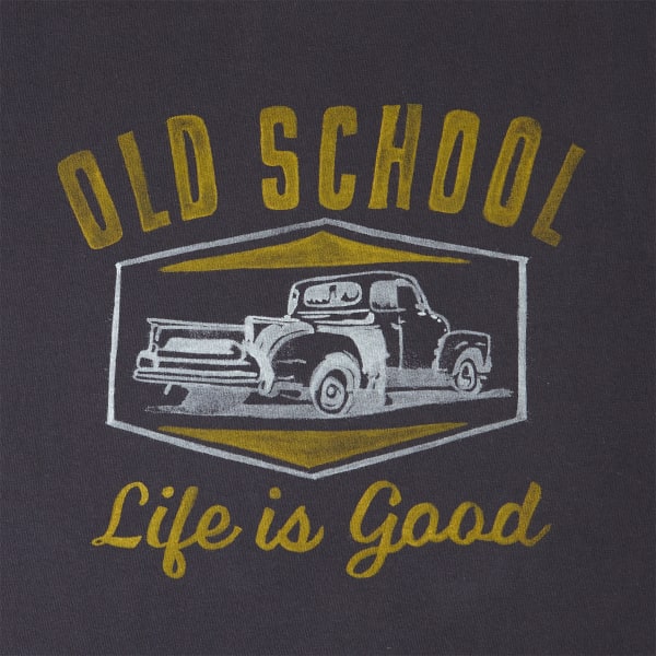 LIFE IS GOOD Men's Old School Pickup Truck Short Sleeve Crusher Tee