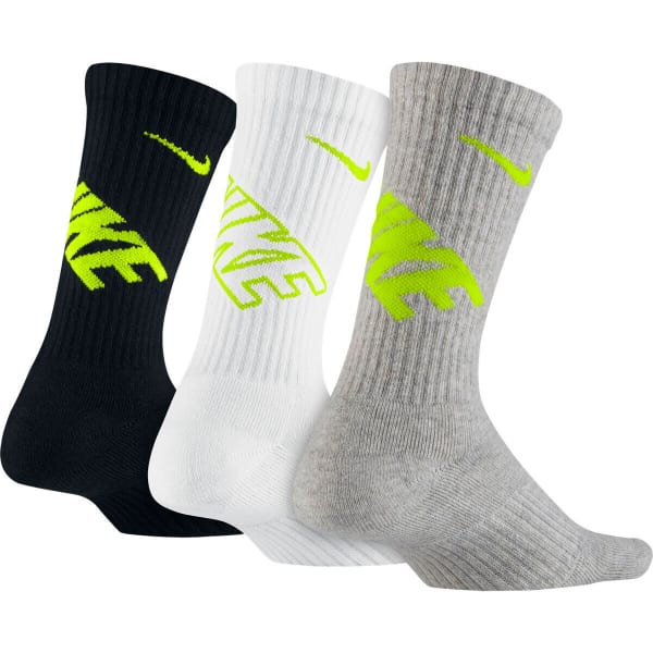 NIKE Boys' Performance Cushion Crew Socks, 3-Pack