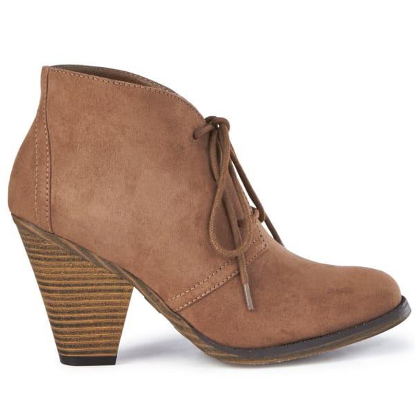 MIA Women's Shawna Cone Heel Bootie, Taupe