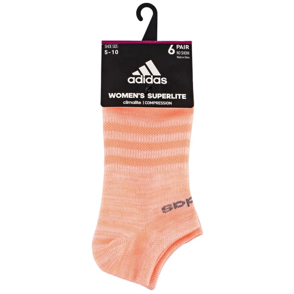 ADIDAS Women's Superlite No-Show Socks, 6-Pack