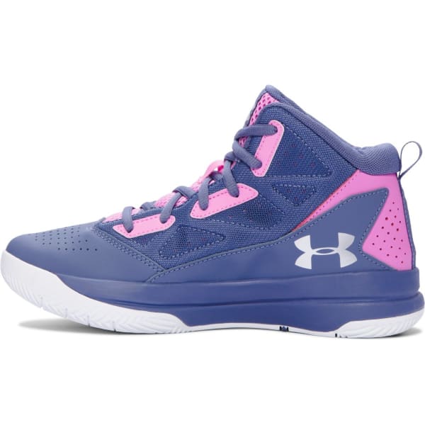 UNDER ARMOUR Girls' Grade School Jet Mid Basketball Shoes