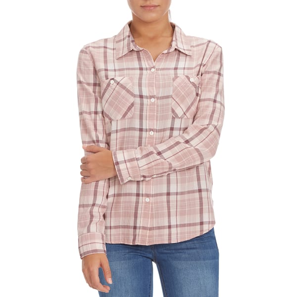 STITCH + STAR Women's Plaid Boyfriend Shirt