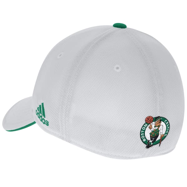 ADIDAS BOSTON CELTICS Men's White Stretch Flex Hat