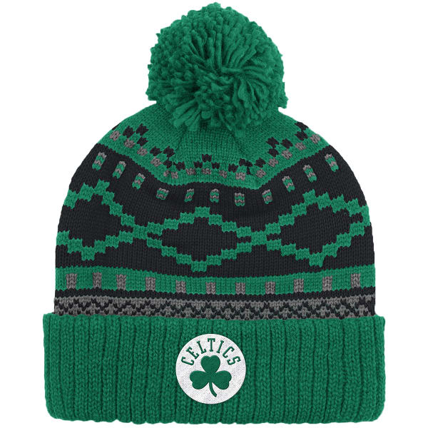 ADIDAS BOSTON CELTICS Men's Cuffed Pom Beanie