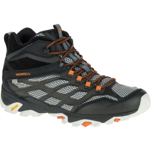 MERRELL Men's Moab FST Mid Waterproof Shoes, Black