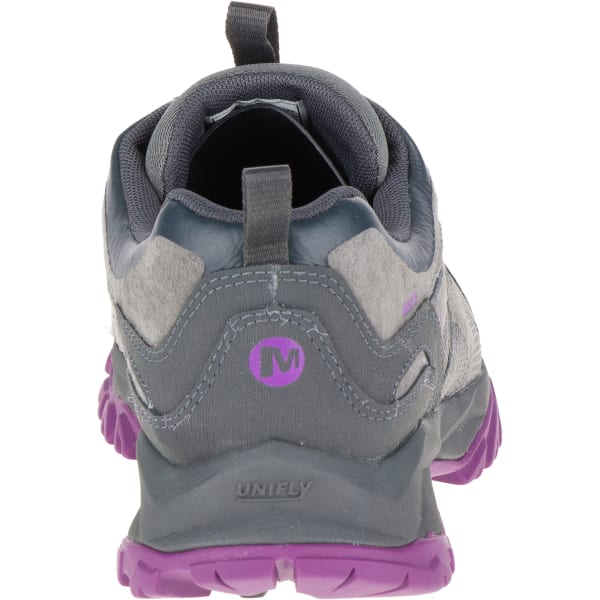 MERRELL Women's Capra Bolt Leather Waterproof Shoe, Grey/Purple