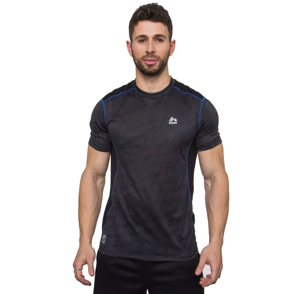 RBX Men's Printed Novelty Mesh Fitted Short-Sleeve Tee