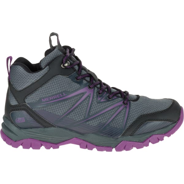 MERRELL Women's Capra Rise Waterproof Mid, Grey/Purple