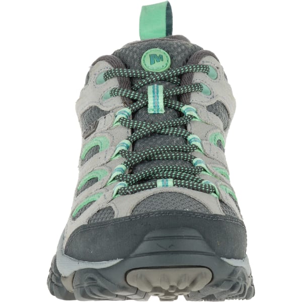 MERRELL Women's Moab Waterproof Hiking Shoe, Drizzle/Mint, Wide