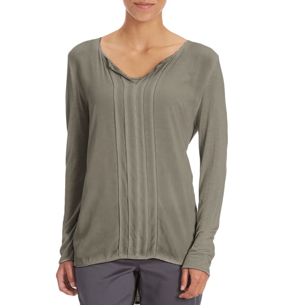 COUPÃ‰ COLLECTION Women's Mineral Wash Knit to Woven Top