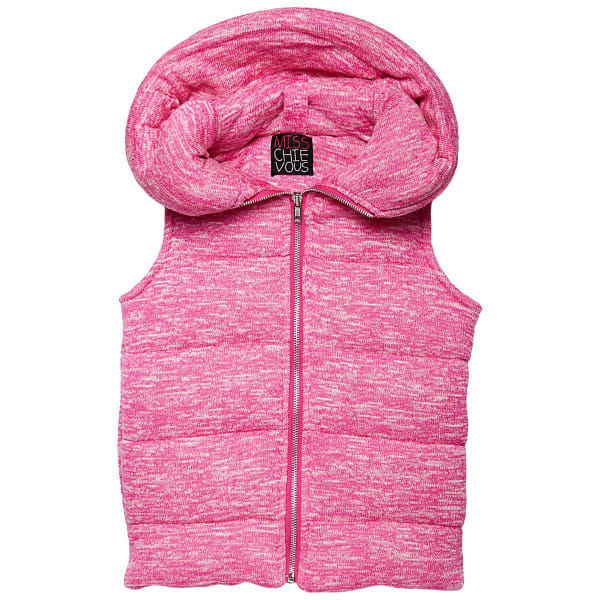 MISS CHIEVOUS Girls' Sweater Knit Hoodie Puffer Vest