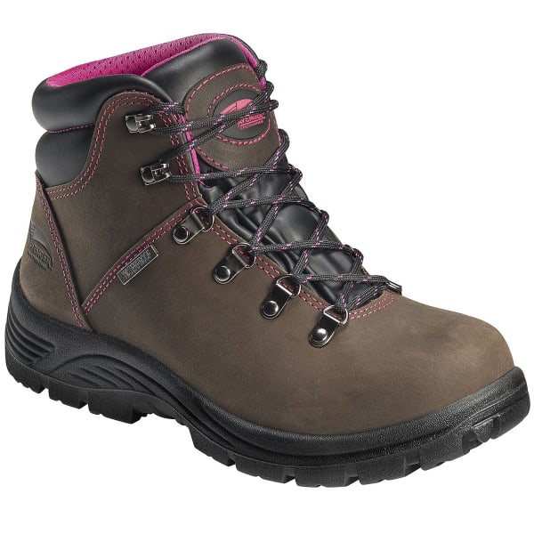 AVENGER Women's 7124 Steel Toe Waterproof Workboot, Brown