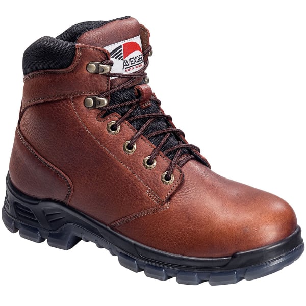 AVENGER Men's 7923 6 in. Steel Toe Waterproof Work Boot, Wide