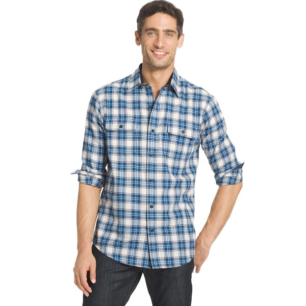 IZOD Men's Harbor Twill Woven Long-Sleeve Shirt