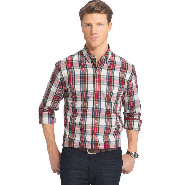 IZOD Men's Heritage Tartan Long-Sleeve Woven Shirt