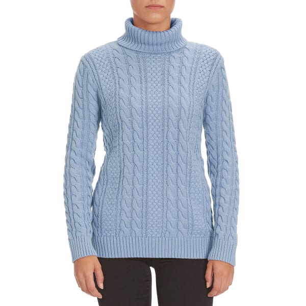 JEANNE PIERRE Women's Cable Turtleneck Sweater