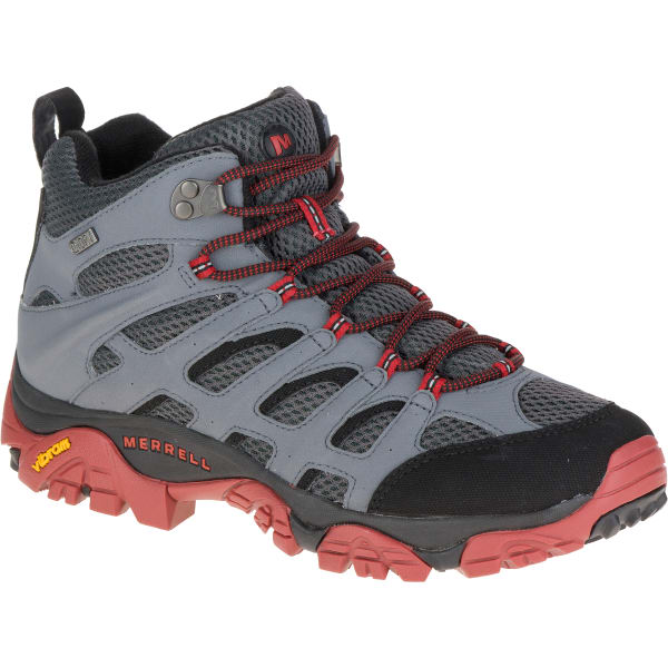 MERRELL Men's Moab Mid Waterproof Hiking Shoe, Castle Rock/Black