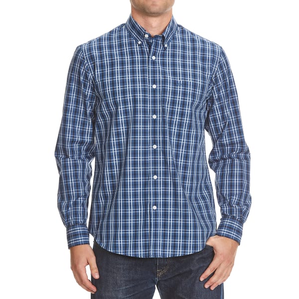 DOCKERS Men's Plaid Woven Button-Down Shirt