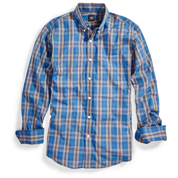 DOCKERS Men's Plaid Woven Button-Down Shirt