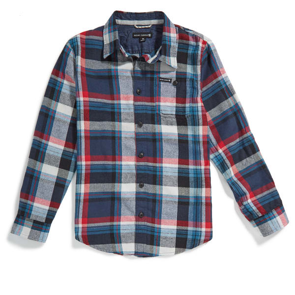 OCEAN CURRENT Boys' Roots Plaid Flannel Shirt