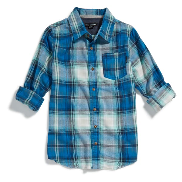 OCEAN CURRENT Boys' Roam Plaid Flannel Shirt