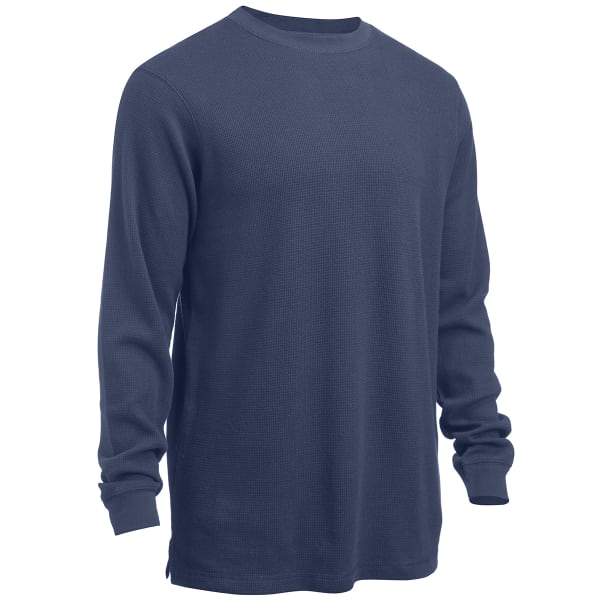 RUGGED TRAILS Men's Thermal Solid Crew Neck Shirt