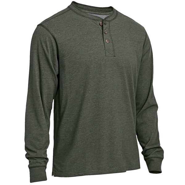 RUGGED TRAILS Men's Sueded Heather Henley Shirt