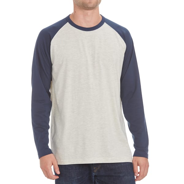 NORTH HUDSON Men's Space-Dye Raglan Crewneck Tee