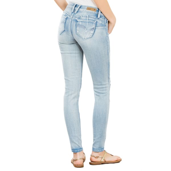 YMI Juniors' Wanna Betta Butt Five-Pocket Destruction Skinny Jeans ...