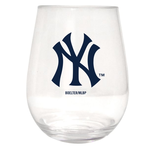 NEW YORK YANKEES Plastic Stemless Wine Glass