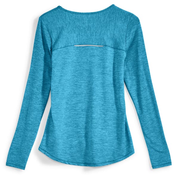 RBX Women's Striped Heather Jersey Crew Long-Sleeve Top