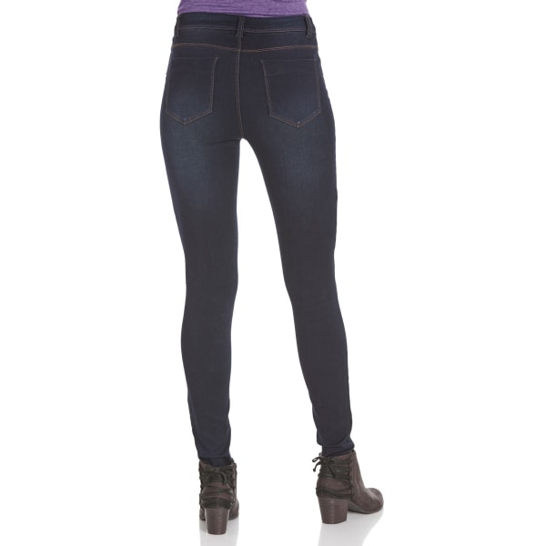 VANILLA STAR Juniors' Super Soft V-Yoke High-Waist Skinny Jeans