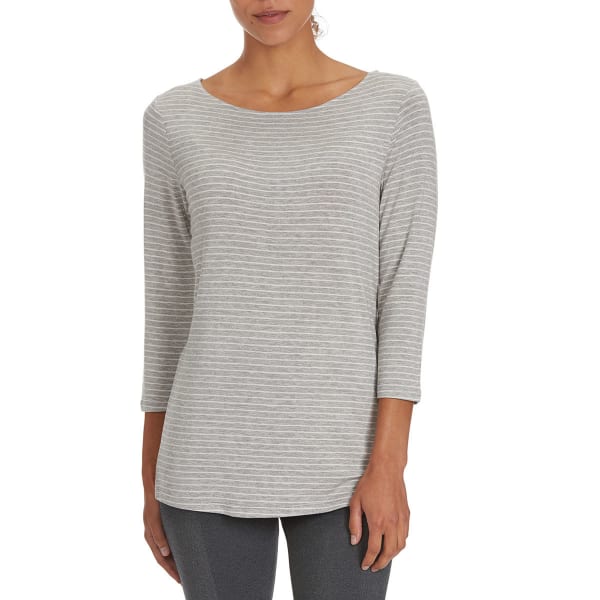 TRESICS FEMME Women's Striped ¾ Sleeve Tee