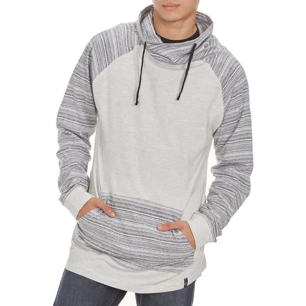 BURNSIDE Guys' Cowl-Neck Jersey Knit Long-Sleeve Pullover