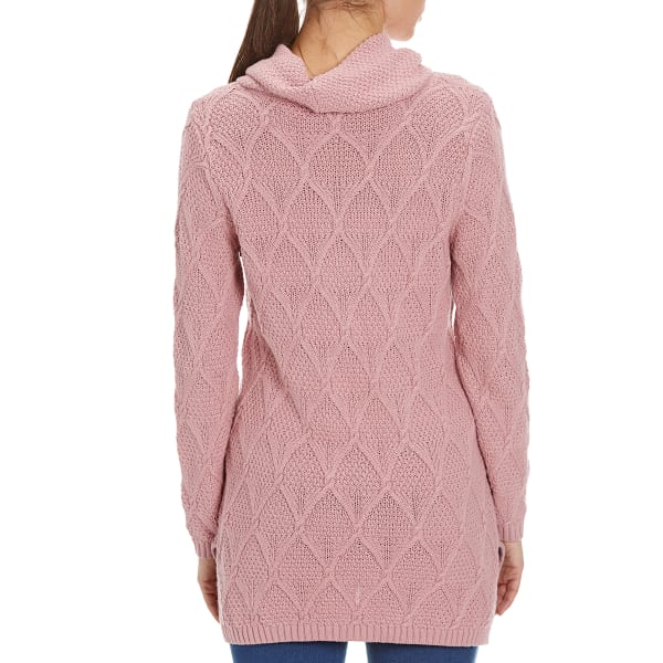 JEANNE PIERRE Women's Lattice Cowl Neck Sweater