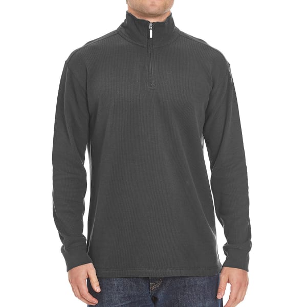 RUGGED TRAILS Men's French Rib 1/4 Zip Knit Pullover