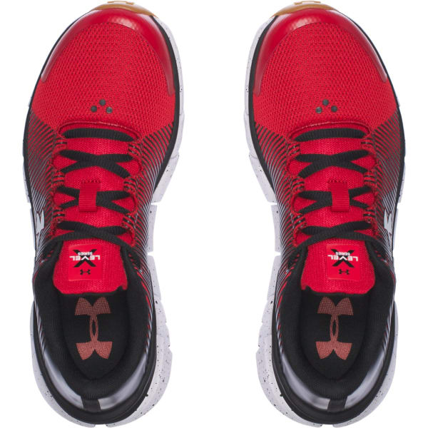 UNDER ARMOUR Boys' Grade School UA X Level Scramjet Running Shoes, Red/Black/White