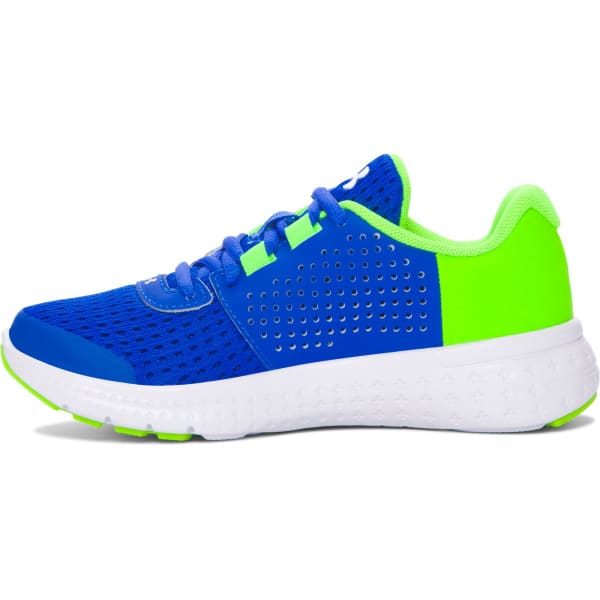 UNDER ARMOUR Boys' Pre-School UA Micro G Fuel Running Shoes, Ultra Blue/Hyper Green/White