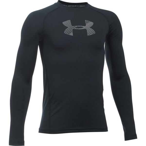 UNDER ARMOUR Boys' HeatGear Armour Long-Sleeve Shirt