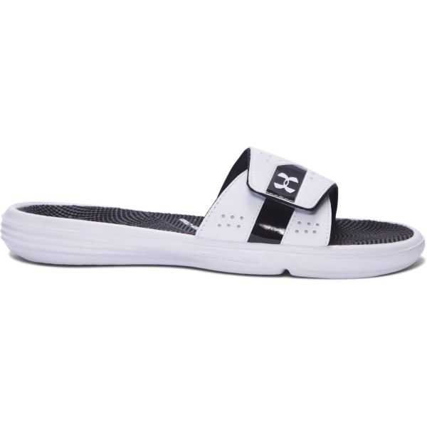 UNDER ARMOUR Women's UA Micro G EV III Slides, White/Black